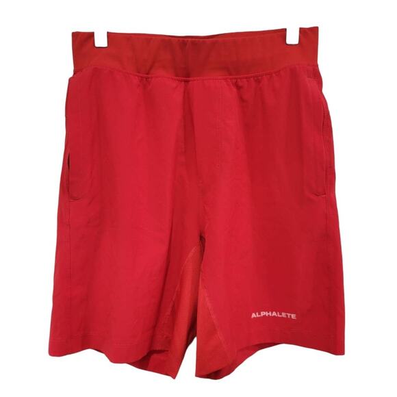 Alphalete Mens Infinity Tech Athletic Shorts Size Small Red Gym‎ & Training Wear - Picture 1 of 12
